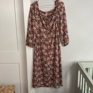 SHEIN Long Sleeve Midi dress with side slit